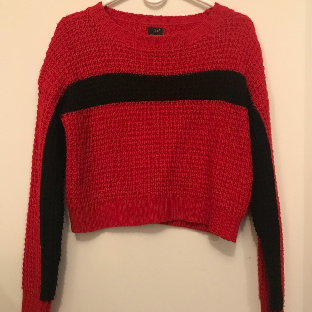 Red & Black Striped Sweater